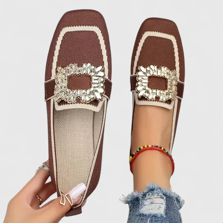 Effortless Loafers for Women Ornament-Buckle