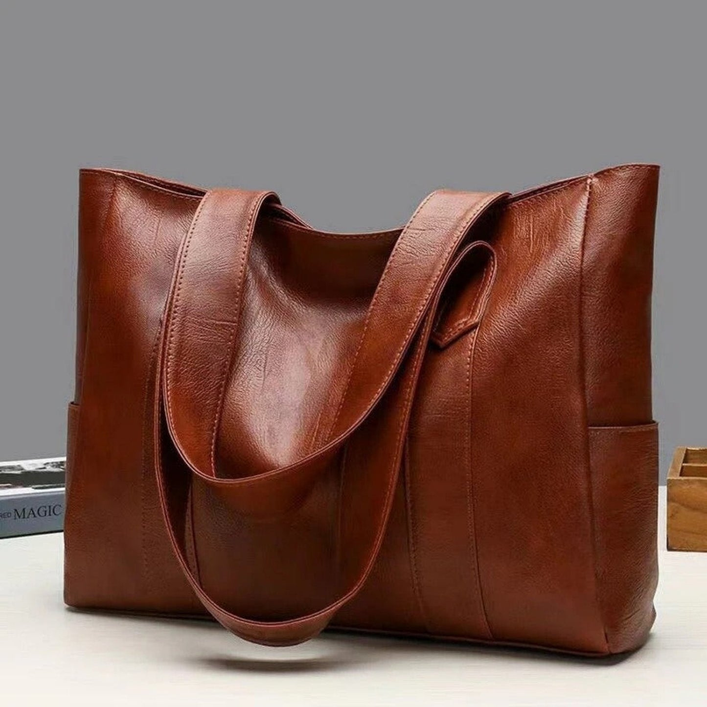 Effortless Tote Bag for Women Leather Large-Capacity