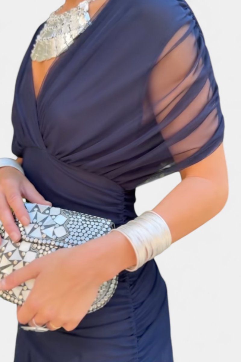 Elegant Maxi Dress for Women Off-Shoulder Ruched