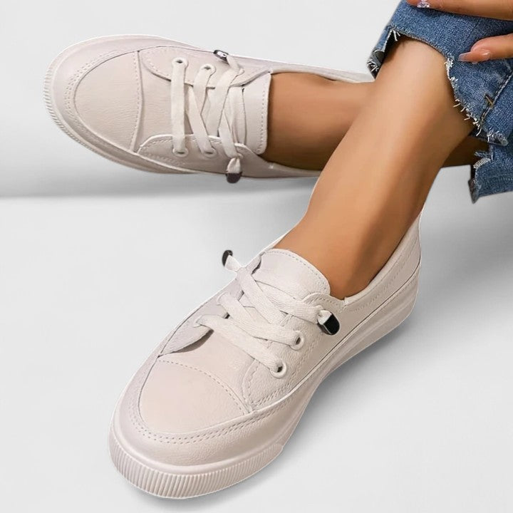 Comfortable Sneakers for Women Canvas Lace-Up Low-Top