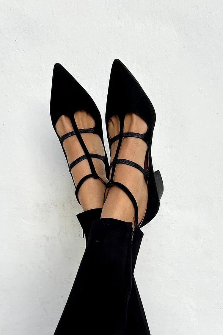 Elegant Pointed Flats for Women Caged
