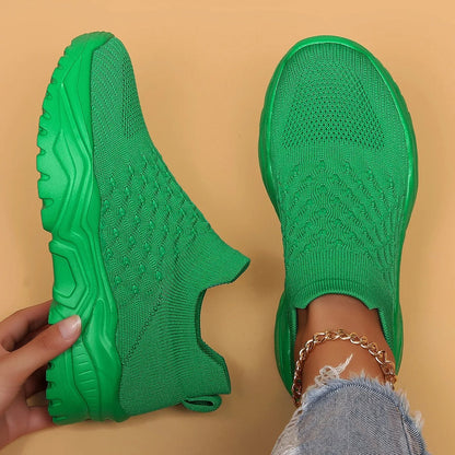 Comfortable Knit Sneakers for Women Slip-On