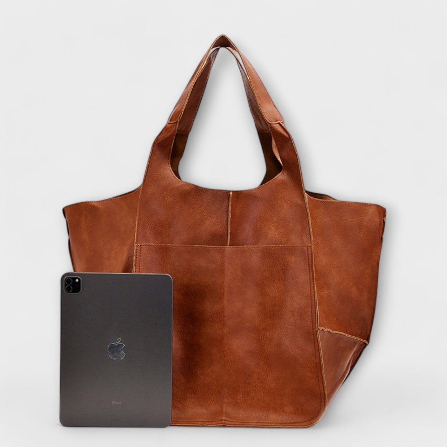 Elegant Oversized Tote Bag for Women Cut-Out-Handle Slouchy