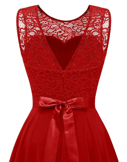 Elegant High-Low Dress for Women Sleeveless