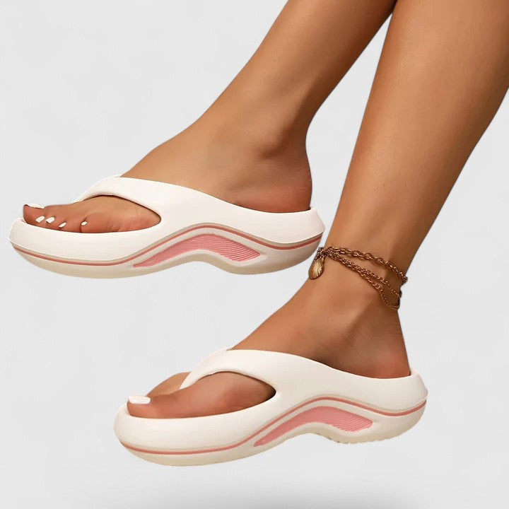 Comfortable Platform Sandals for Women Thong Chunky Slip-On