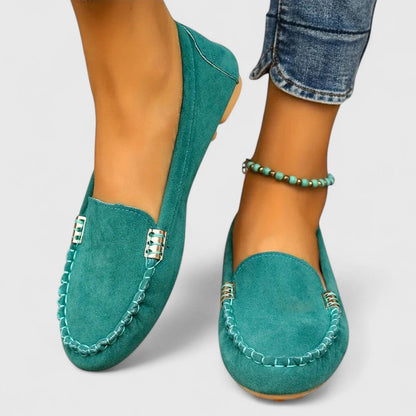 Stylish Loafers for Women Suede Moc-Toe Slip-On