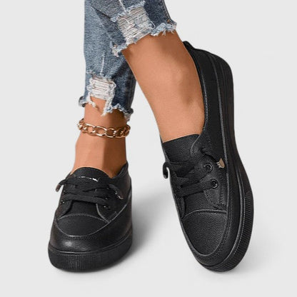 Comfortable Sneakers for Women Canvas Lace-Up Low-Top