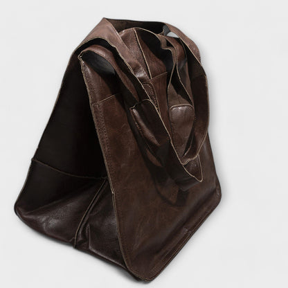 Elegant Oversized Tote Bag for Women Cut-Out-Handle Slouchy