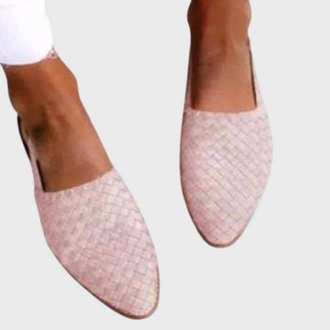 Effortless Woven Mules for Women Backless Pointed-Toe Slip-On
