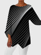 Black Stripe Print / S