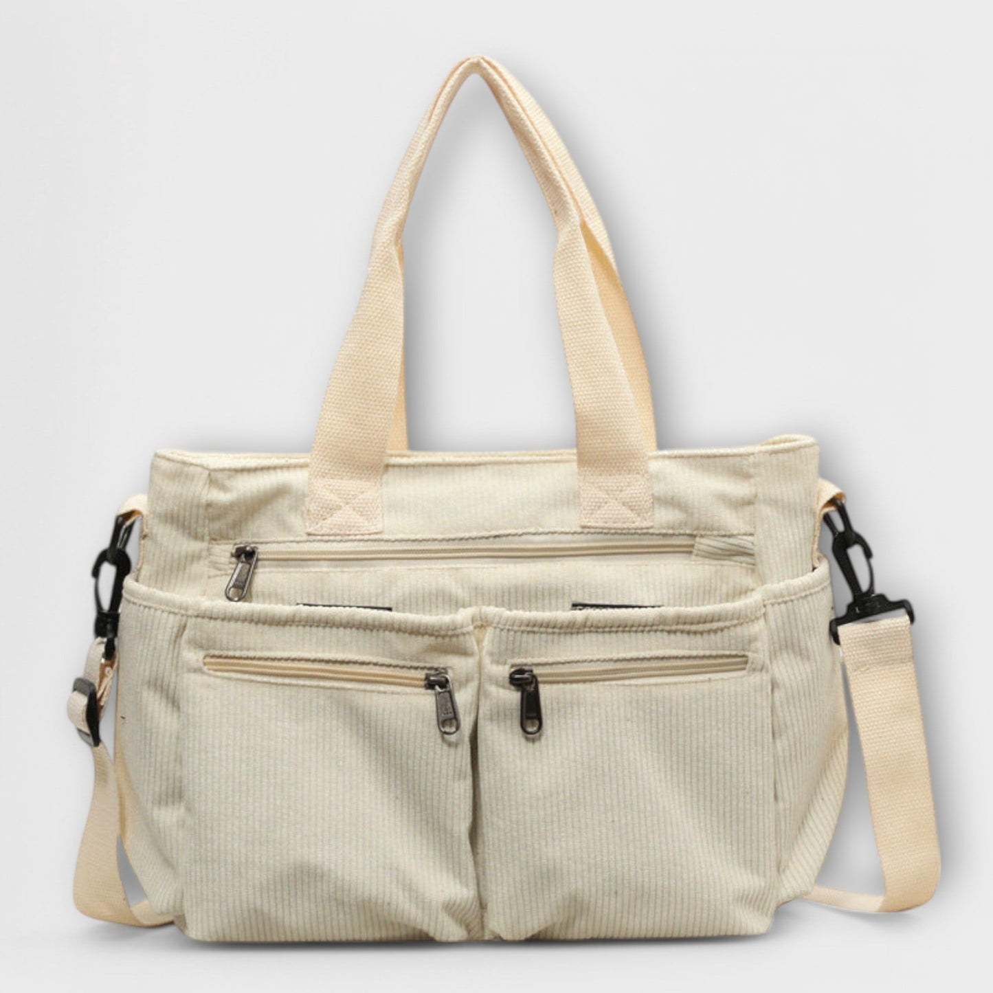 Elegant Tote Bag for Women Multi-Pocket Corduroy