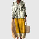 Polka Dot Mustard Patchwork