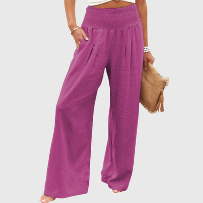 Elegant Wide-Leg Pants for Women High-Waist Flowy Relaxed