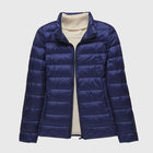 Dark blue stand up collar