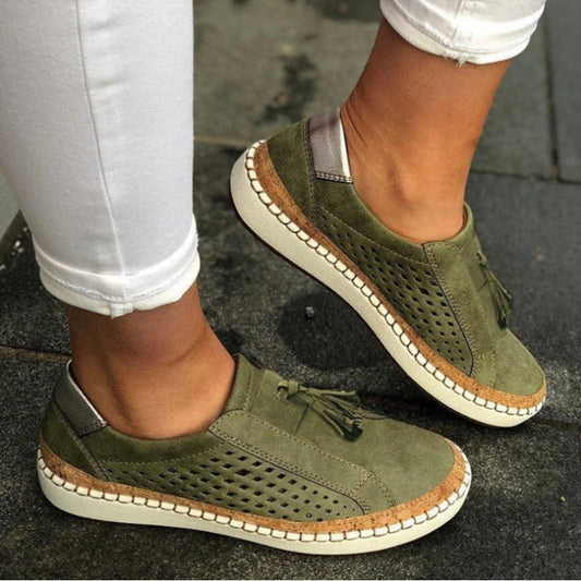 Comfortable Slip-On Sneakers for Women Perforated