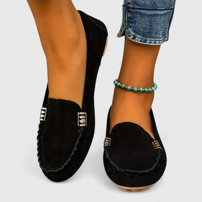 Stylish Loafers for Women Suede Moc-Toe Slip-On