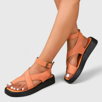 Elegant Sandals for Women Crisscross-Strap Ankle-Buckle