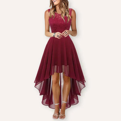 Elegant High-Low Dress for Women Sleeveless