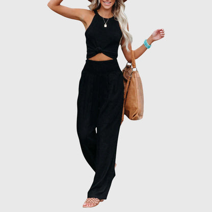 Elegant Wide-Leg Pants for Women High-Waist Flowy Relaxed
