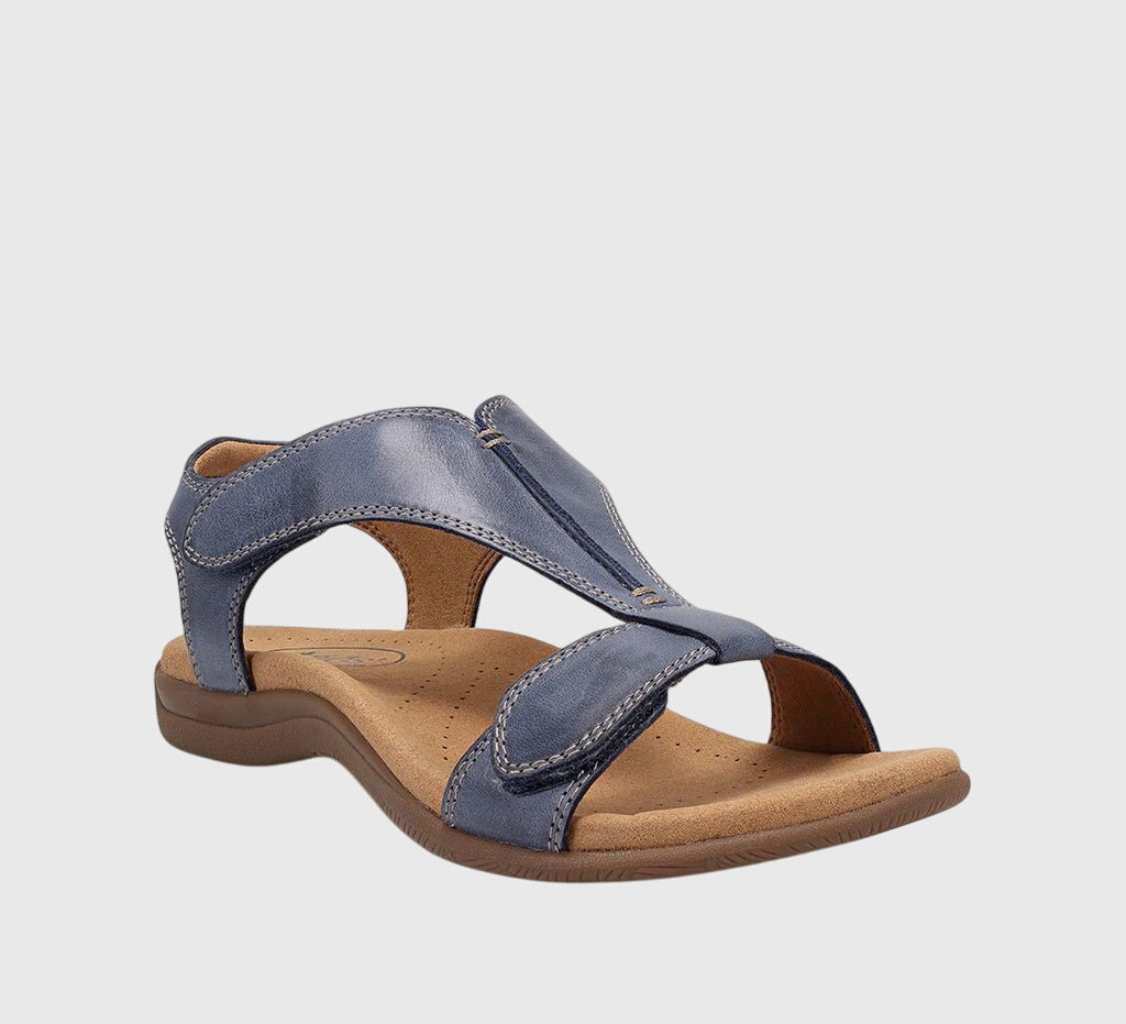 Elegant T-Strap Sandals for Women Velcro-Strap