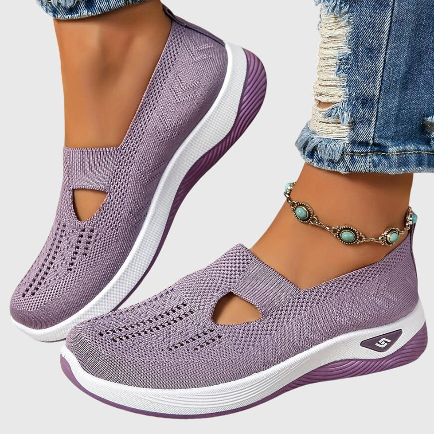 Comfortable Slip-On Sneakers for Women Perforated