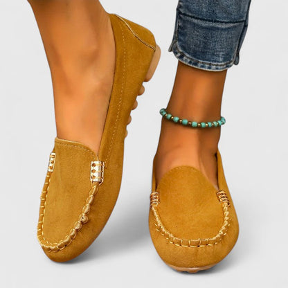 Stylish Loafers for Women Suede Moc-Toe Slip-On
