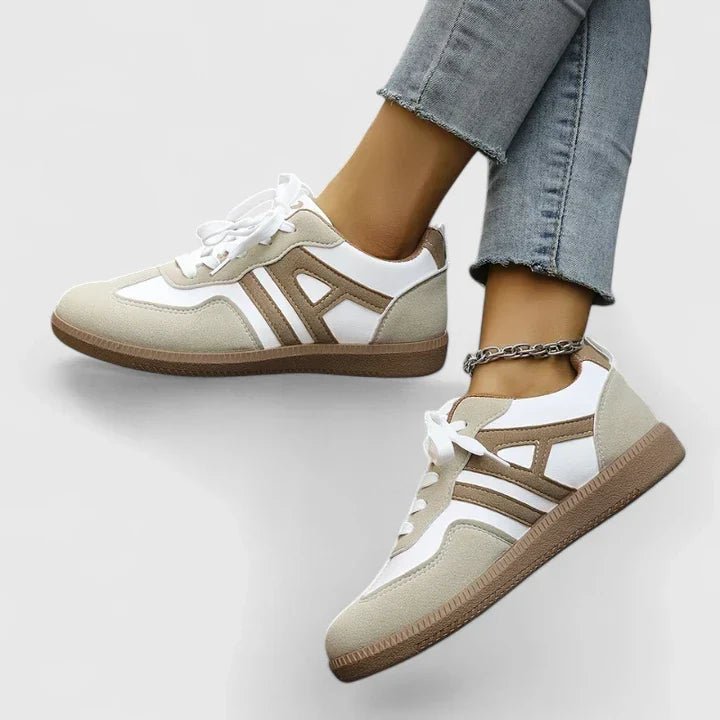 Stylish Sneakers for Women Retro Lace-Up Low-Top