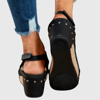 Comfortable Wedge Sandals for Women Cutout Slingback