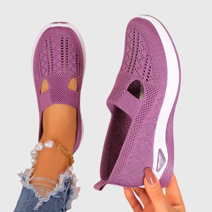 Comfortable Slip-On Sneakers for Women Perforated