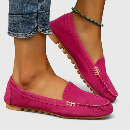 Stylish Loafers for Women Suede Moc-Toe Slip-On