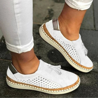 Comfortable Slip-On Sneakers for Women Perforated