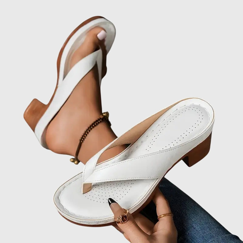 Elegant Thong Sandals for Women Platform Wedge Slip-On