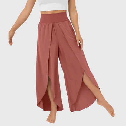 Effortless Wide-Leg Pants for Women High-Waist Side-Slit