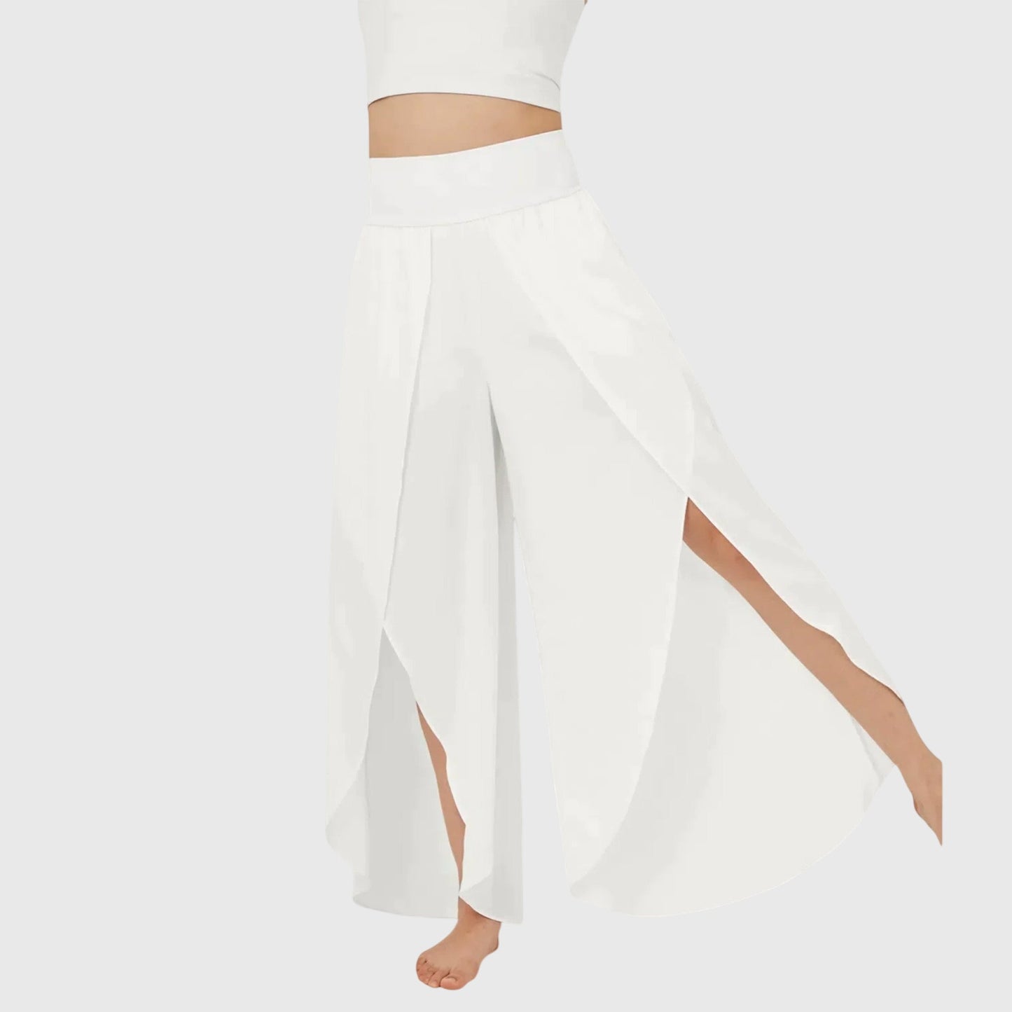Effortless Wide-Leg Pants for Women High-Waist Side-Slit