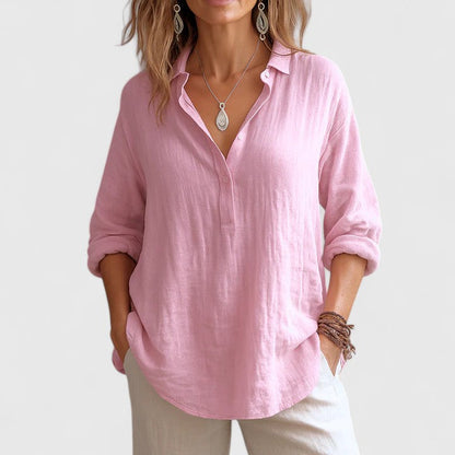 Comfortable Blouse for Women Long-Sleeve Linen