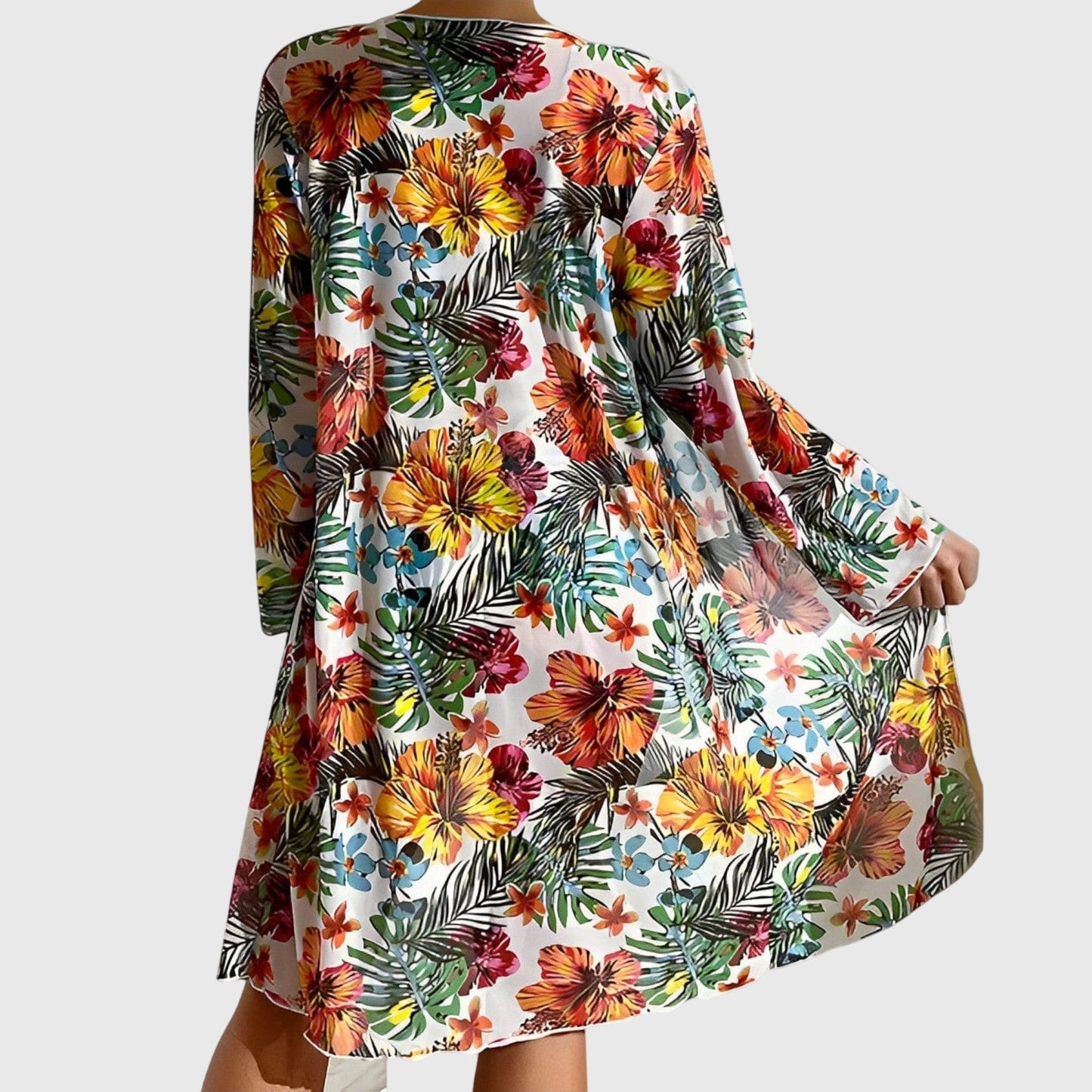 Stylish Bikini Set for Women Tie-Front Floral-Print Cover-Up