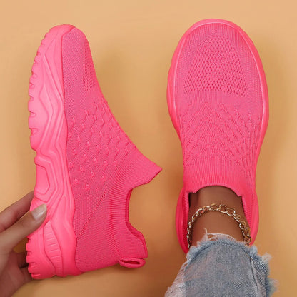 Comfortable Knit Sneakers for Women Slip-On