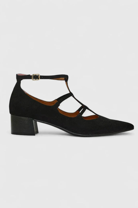 Elegant Heels for Women Caged Ankle-Strap Pointed-Toe