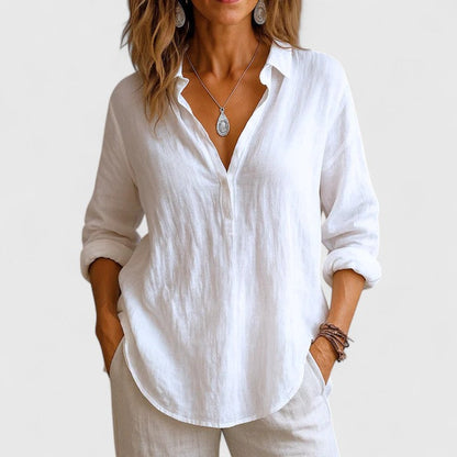 Comfortable Blouse for Women Long-Sleeve Linen