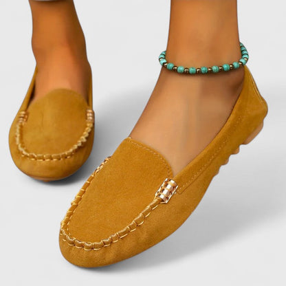 Stylish Loafers for Women Suede Moc-Toe Slip-On