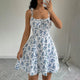 Navy Floral Print / XS