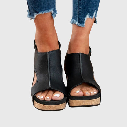 Comfortable Wedge Sandals for Women Cutout Slingback