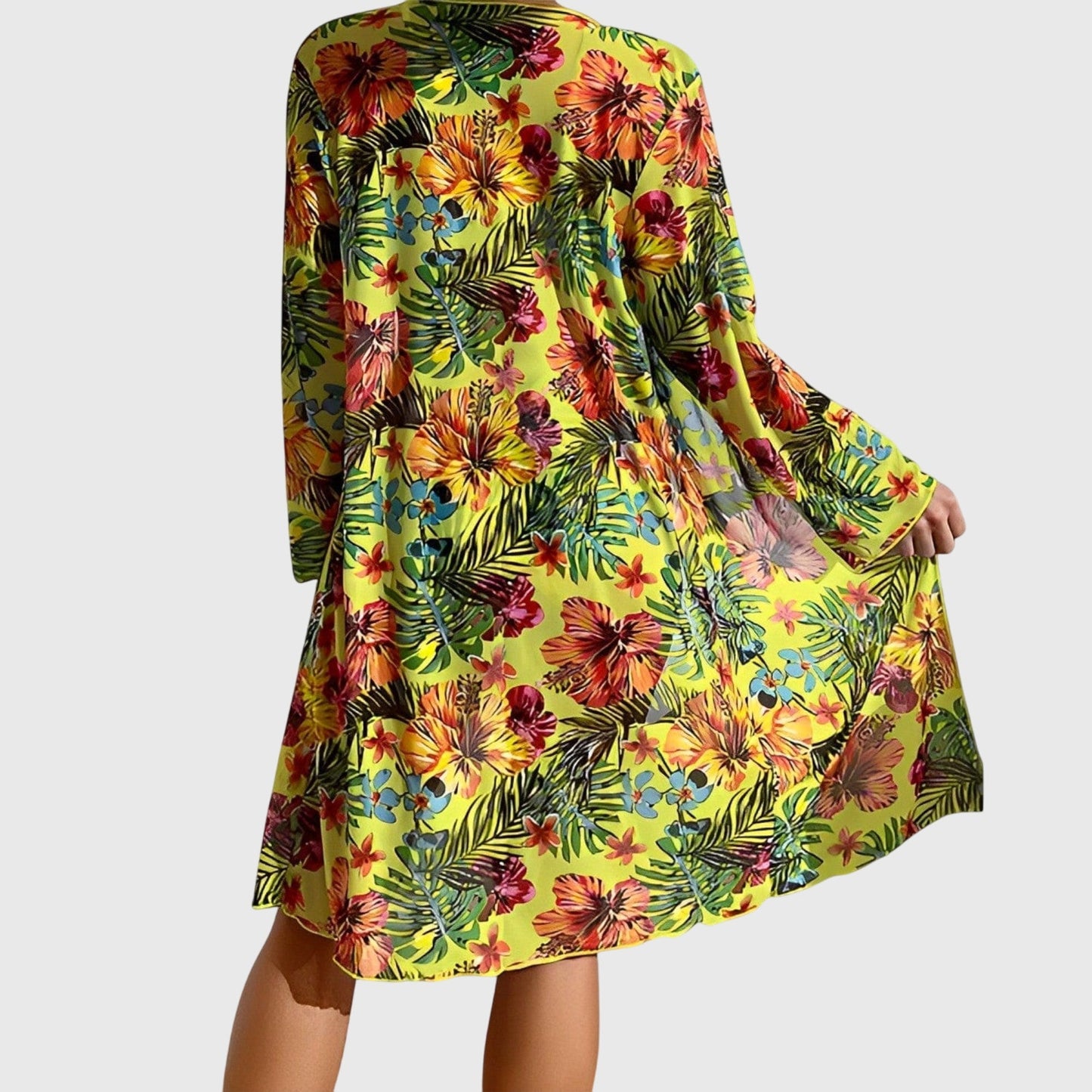 Stylish Bikini Set for Women Tie-Front Floral-Print Cover-Up