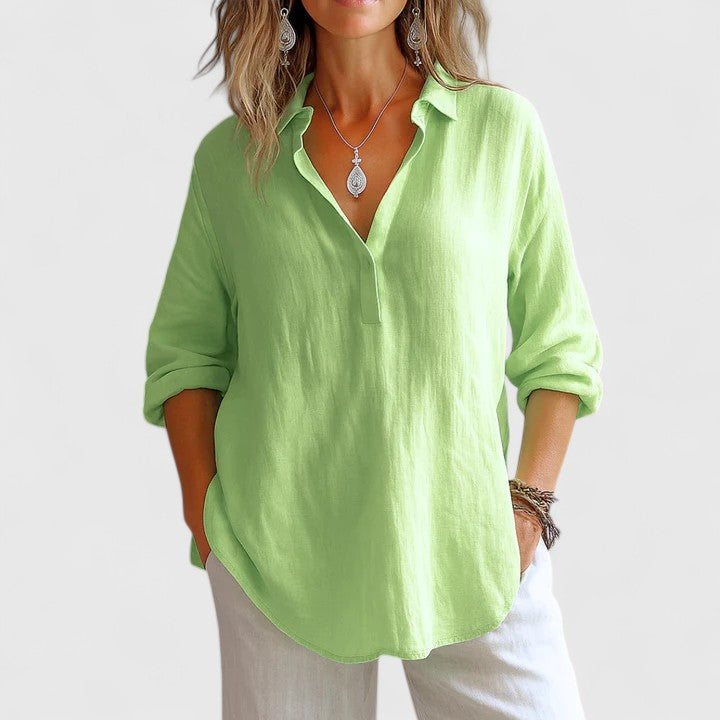 Comfortable Blouse for Women Long-Sleeve Linen