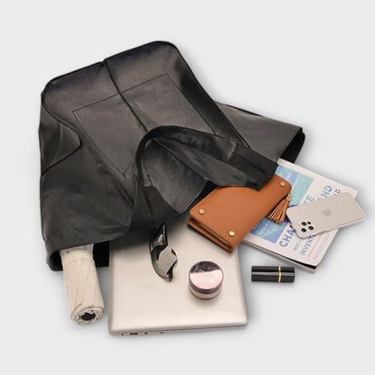 Elegant Oversized Tote Bag for Women Cut-Out-Handle Slouchy
