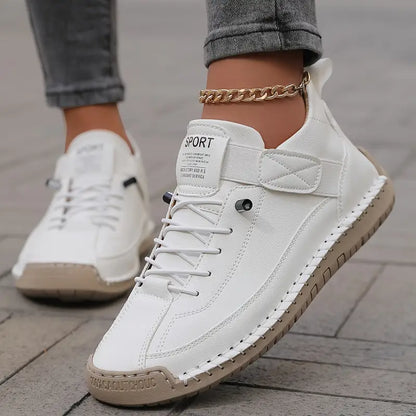 Comfortable Sneakers for Women Lace-Up Velcro-Strap