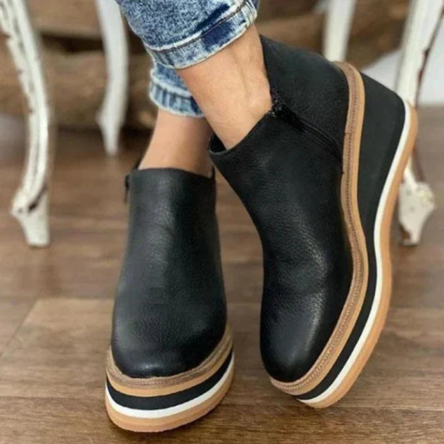 Comfortable Platform Ankle Boots for Women Suede