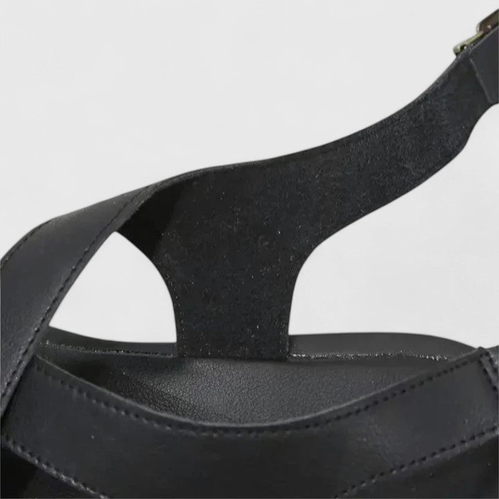 Comfortable Flat Sandals for Women Crisscross Ankle-Strap Toe-Loop