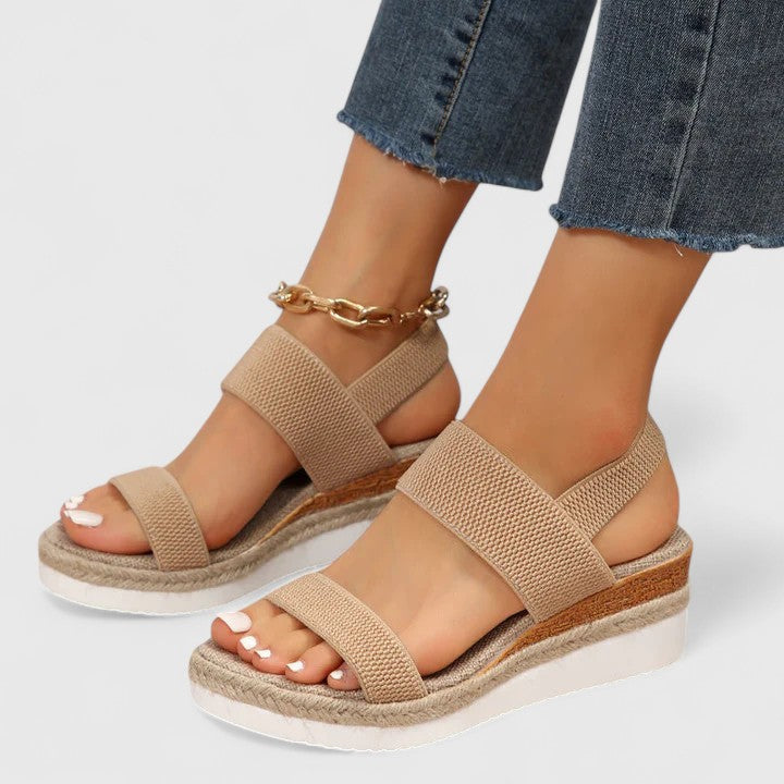Comfortable Wedge Sandals for Women Espadrille Ankle-Strap Platform