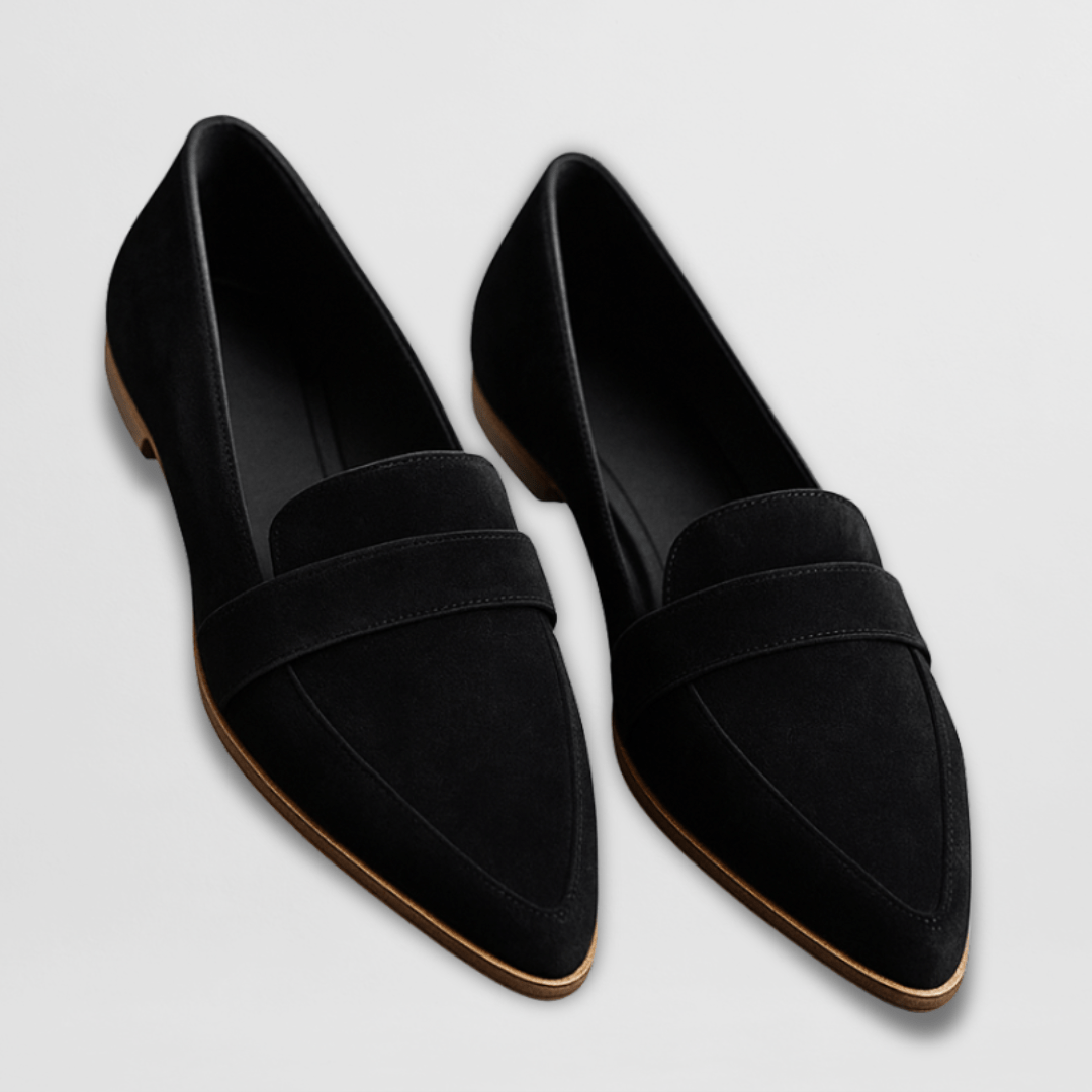 Comfortable Pointed-Toe Loafers for Women Suede Slip-On